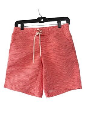 Uniqlo patterned swim active shorts coral pink, white men's size S